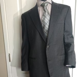 40R Brooks Brothers Golden Fleece Charcoal Pinstripe Suit 40R